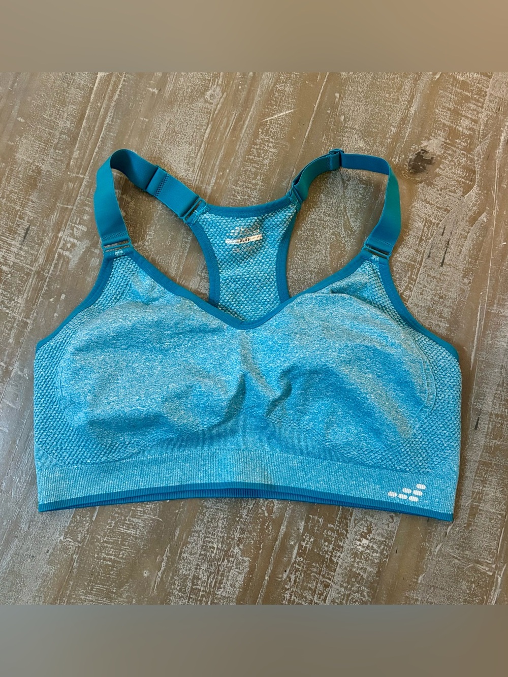 Plus Teal Racerback Adjustable Sports Bra size 1X